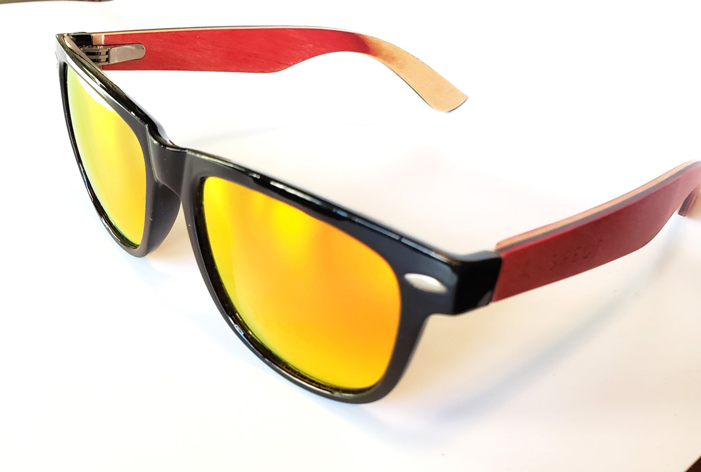 ASPECT Sunglasses: Handmade Skateboard Arms, BlackFrame